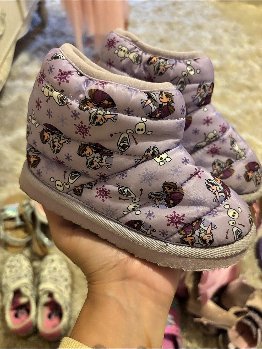 Kids Purple Character Slippers